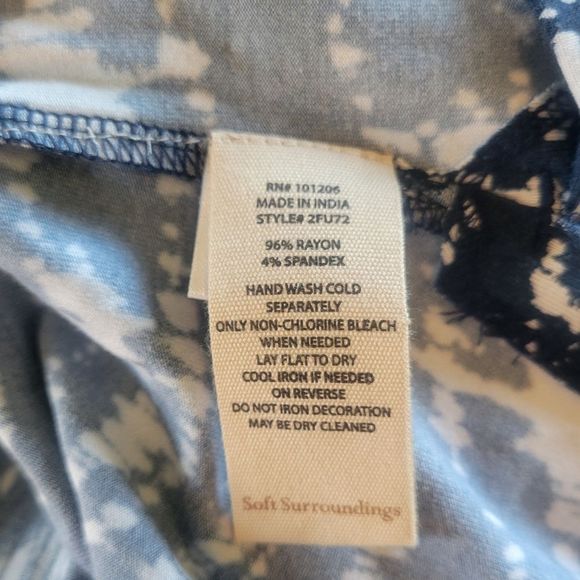 Soft Surroundings Kira Beaded Midnight Blue Tunic Size XL - Picture 8 of 8